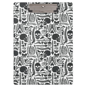Human Anatomy Skeleton Pattern Clipboard
