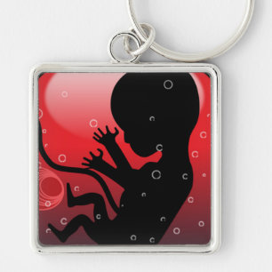 HUMAN BABY EMBRYO KEYCHAIN