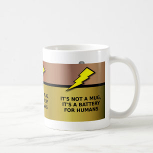 Human Battery Funny T-shirt Coffee Mug