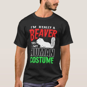 Human Beaver Costume T-Shirt