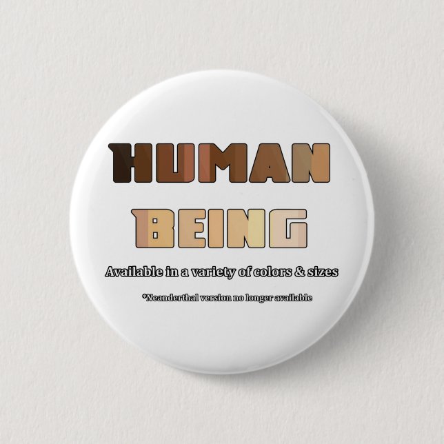 Human Being 2 Inch Round Button (Front)