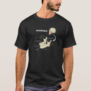 Human Bone Anatomy  Mandible T-Shirt