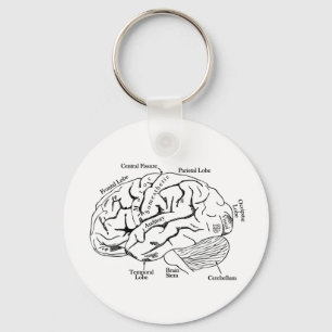 Human Brain Keychain