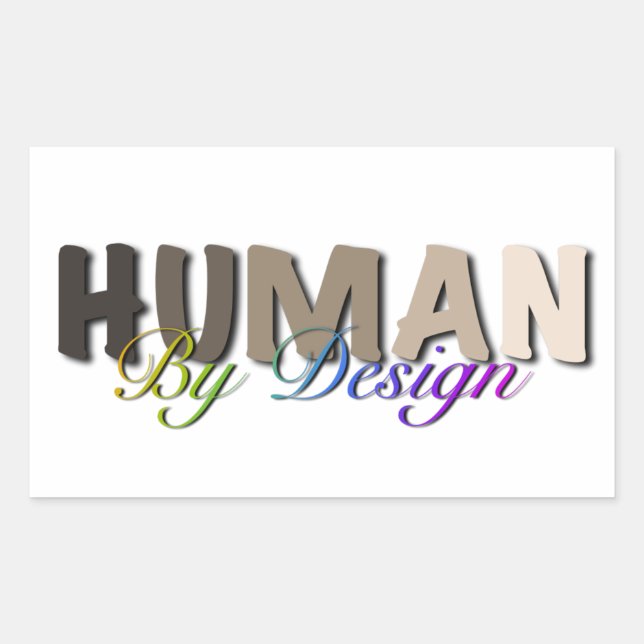 Human by Design peace love equality  Sticker (Front)