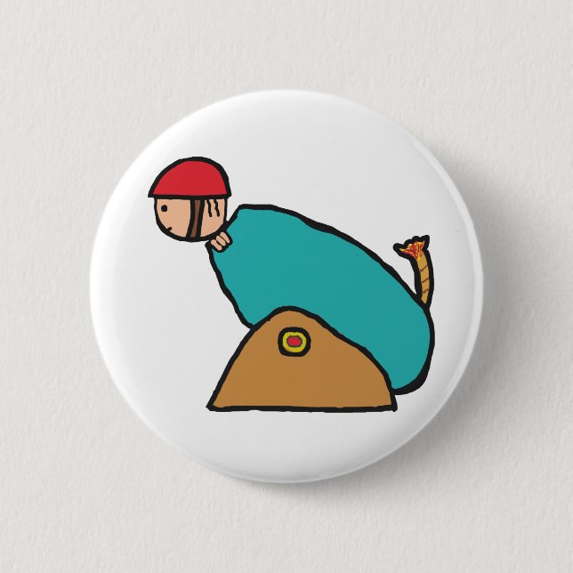 Human Cannonball 2 Inch Round Button (Front)