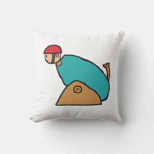 Human Cannonball Throw Pillow