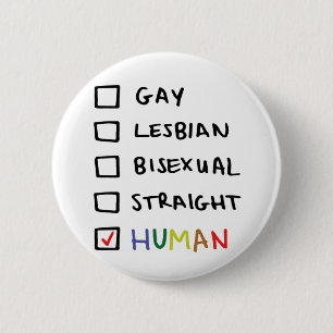 Human Checklist 2 Inch Round Button