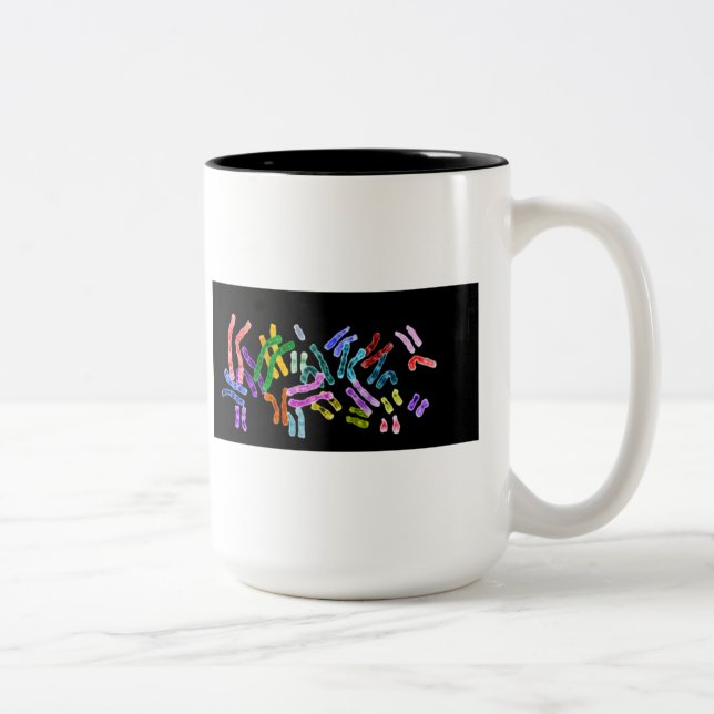 Human Chromosomes Image on Coffee Mug Coffee Cup (Right)