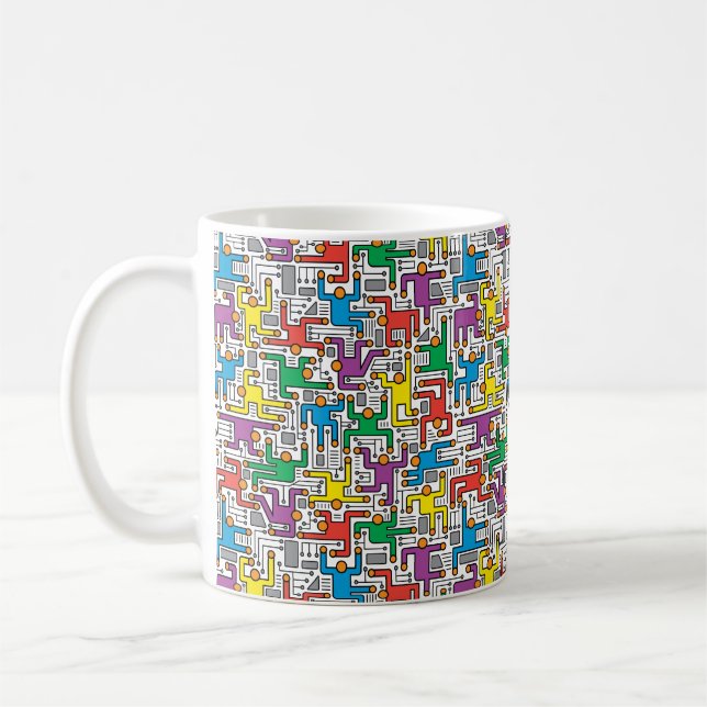 Human Circuit Board Coffee Mug (Left)