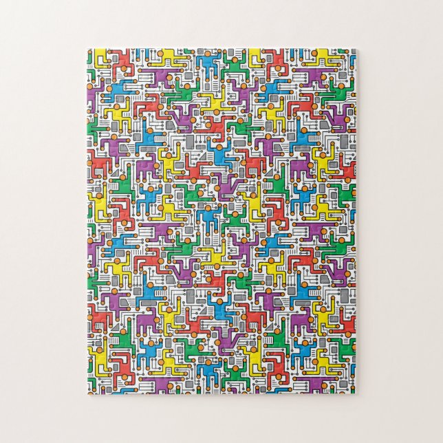 Human Circuit Board Jigsaw Puzzle (Vertical)