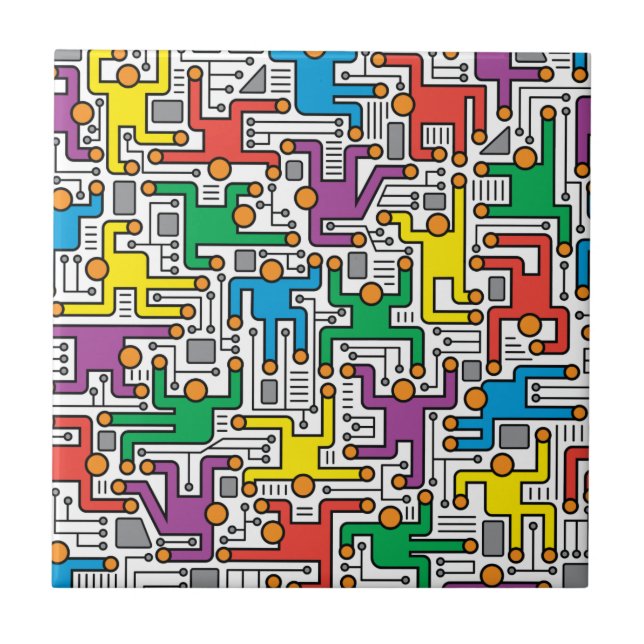 Human Circuit Board Tile (Front)