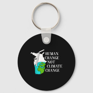 Human Climate Change Global Warming Environmental  Keychain