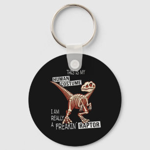 Human Costume Dino Halloween Freakin Velociraptor Keychain