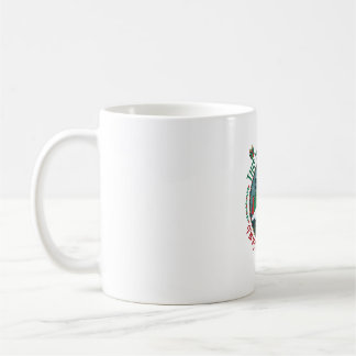 Human Costume Dinosaur Christmas Santa Hat Pine Tr Coffee Mug