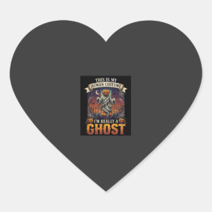 Human Costume Ghost Pumpkin Head Graveyard Spider Heart Sticker