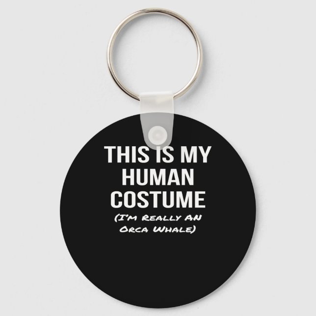 human costume im an orca whale halloween cosplay keychain (Front)