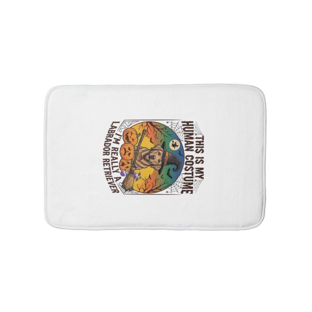 Human Costume Labrador Retriever Halloween Witch H Bath Mat (Front)