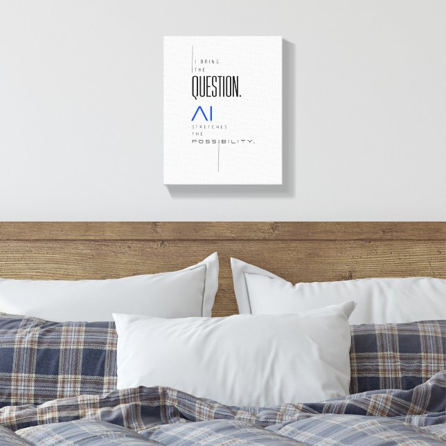 Human Curiosity Meets AI Potential Canvas Print (Insitu(Bedroom))