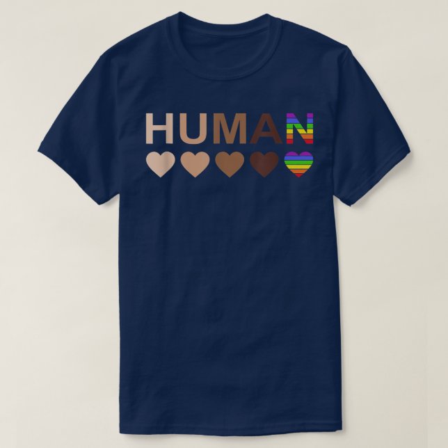 Human Equality Lgbtequality Human Rights No Human  T-Shirt (Design Front)