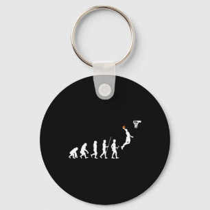 Human Evolution Basketball  Keychain