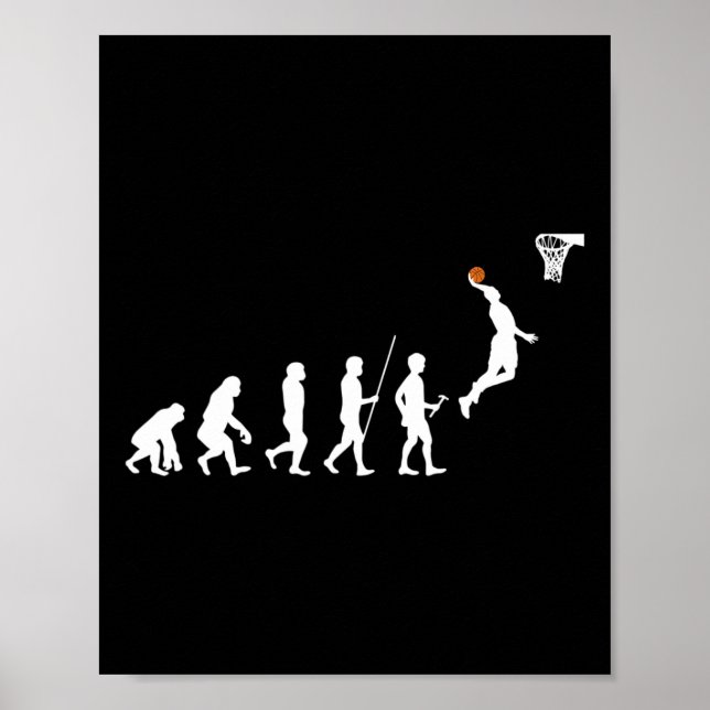 Human Evolution Bysketbyll  Poster (Front)
