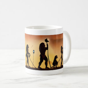 Human Evolution from Cavewoman to Modern Day Mug D