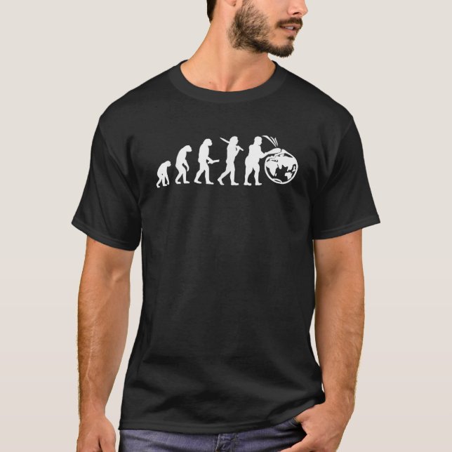 Human Evolution Global Warming T-Shirt (Front)