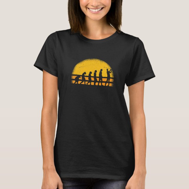 Human Evolution Golf   T-Shirt (Front)