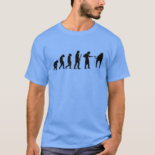 Human Evolution Pizza Delivery Guy Eating Pizza It T-Shirt