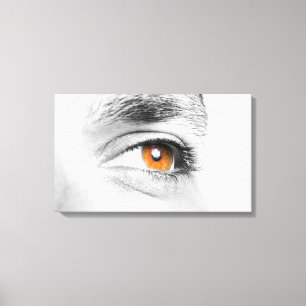 Human eye closeup canvas print