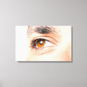 Human eye closeup canvas print