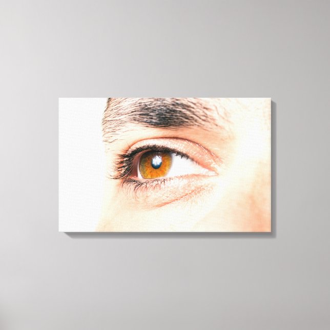 Human eye closeup canvas print (Front)