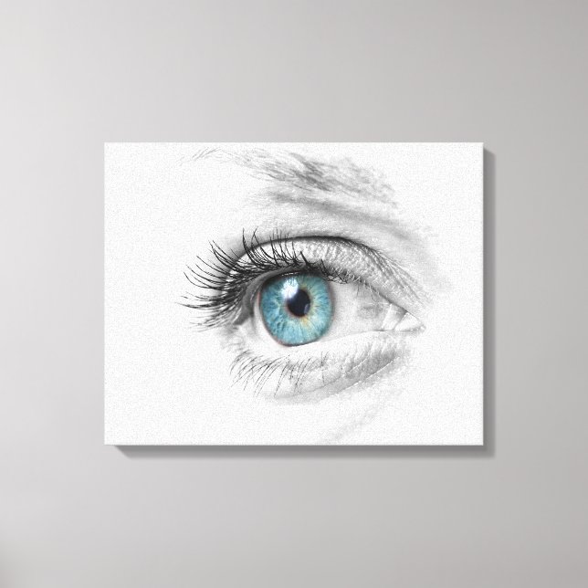 Human eye closeup canvas print (Front)