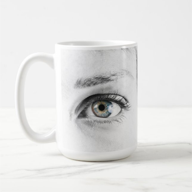 Human eye closeup coffee mug (Left)