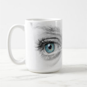 Human eye closeup coffee mug
