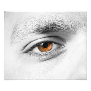 Human eye closeup photo print