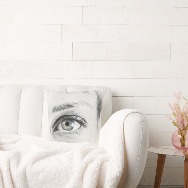 Human eye closeup throw pillow (Couch)