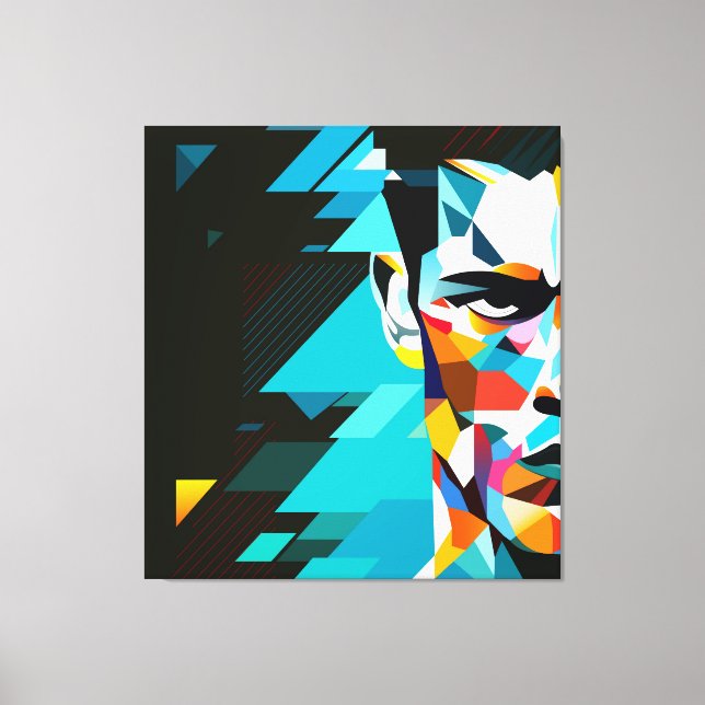 Human face canvas print (Front)
