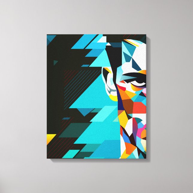 Human face canvas print (Front)