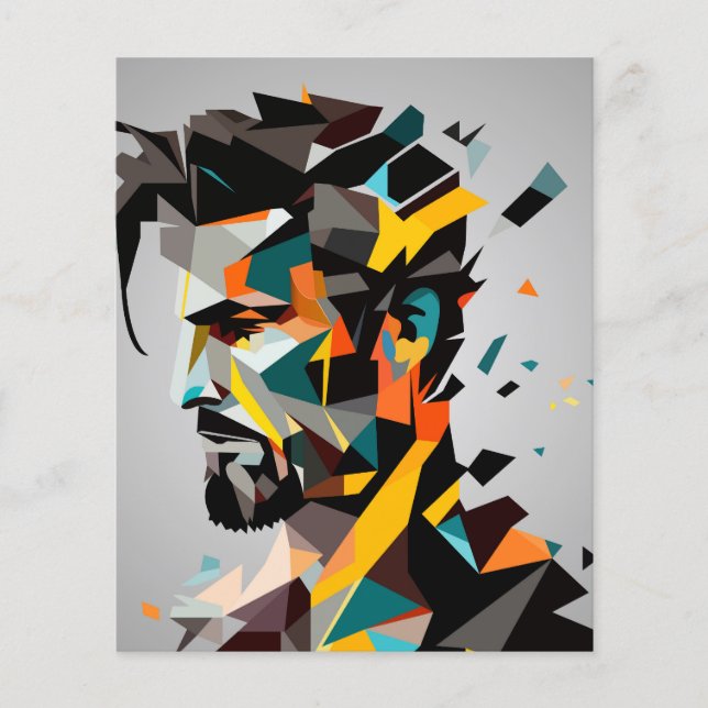 Human face in abstract style (Front)