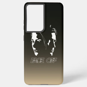 Human Face-off Silhouette Art   Samsung Galaxy Case
