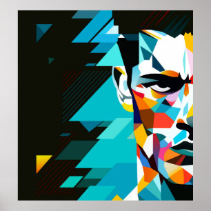 Human face poster