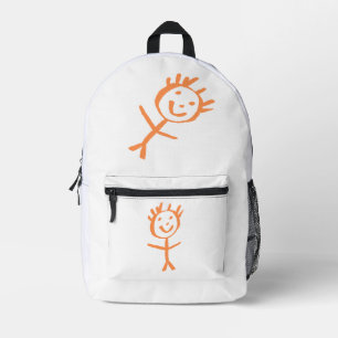 human figurine printed backpack