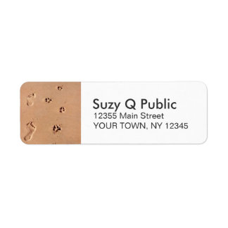 Human Foot print Paw Print Personal Address Labels