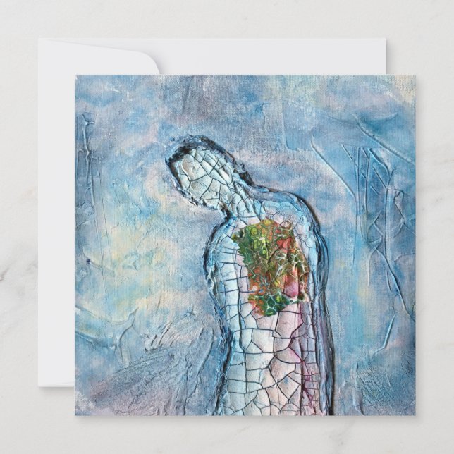 Human Form Surreal Art Comfort Flat Card (Front)