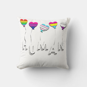 Human - Gay Lesbian Bisexual Transgender Pansexual Throw Pillow