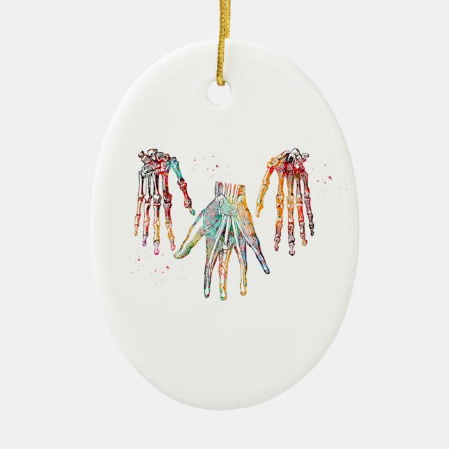 Human hand ceramic ornament (Front)