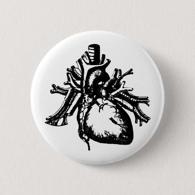 Human Heart 2 Inch Round Button (Front)