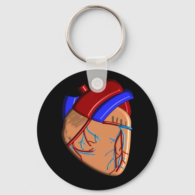 Human Heart iPhone and Electronics Cases Keychain (Front)