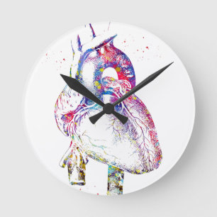 Human Heart Round Clock